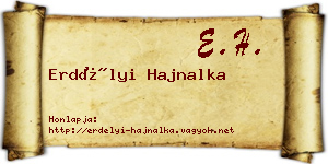 Erdélyi Hajnalka névjegykártya